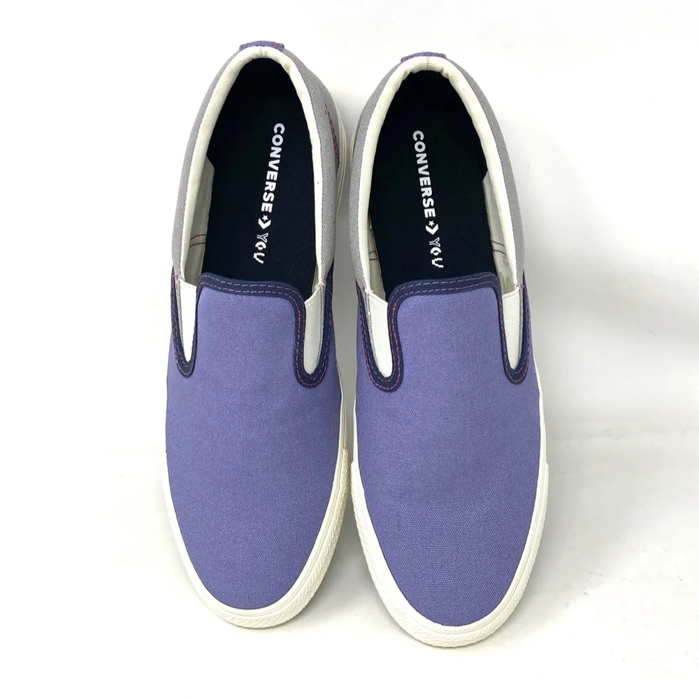 Converse Ctas Slip On Low Canvas Violet Women's Sneakers Custom 171852C-VTGRWT - Picture 4 of 11